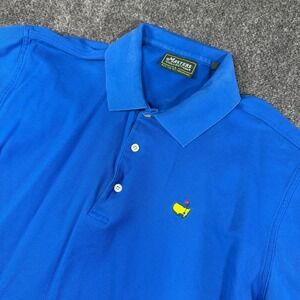 Masters Collection Mens Royal Blue 60s Mercerized Cotton Golf Polo Shirt Large